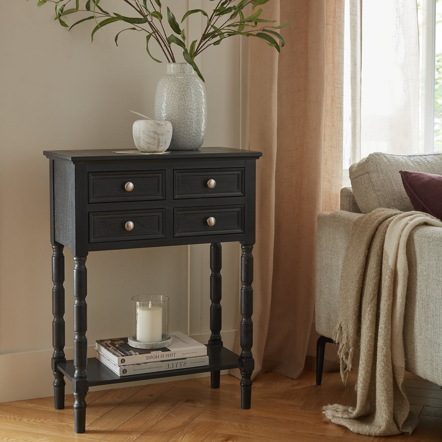 4 Drawer Side Table