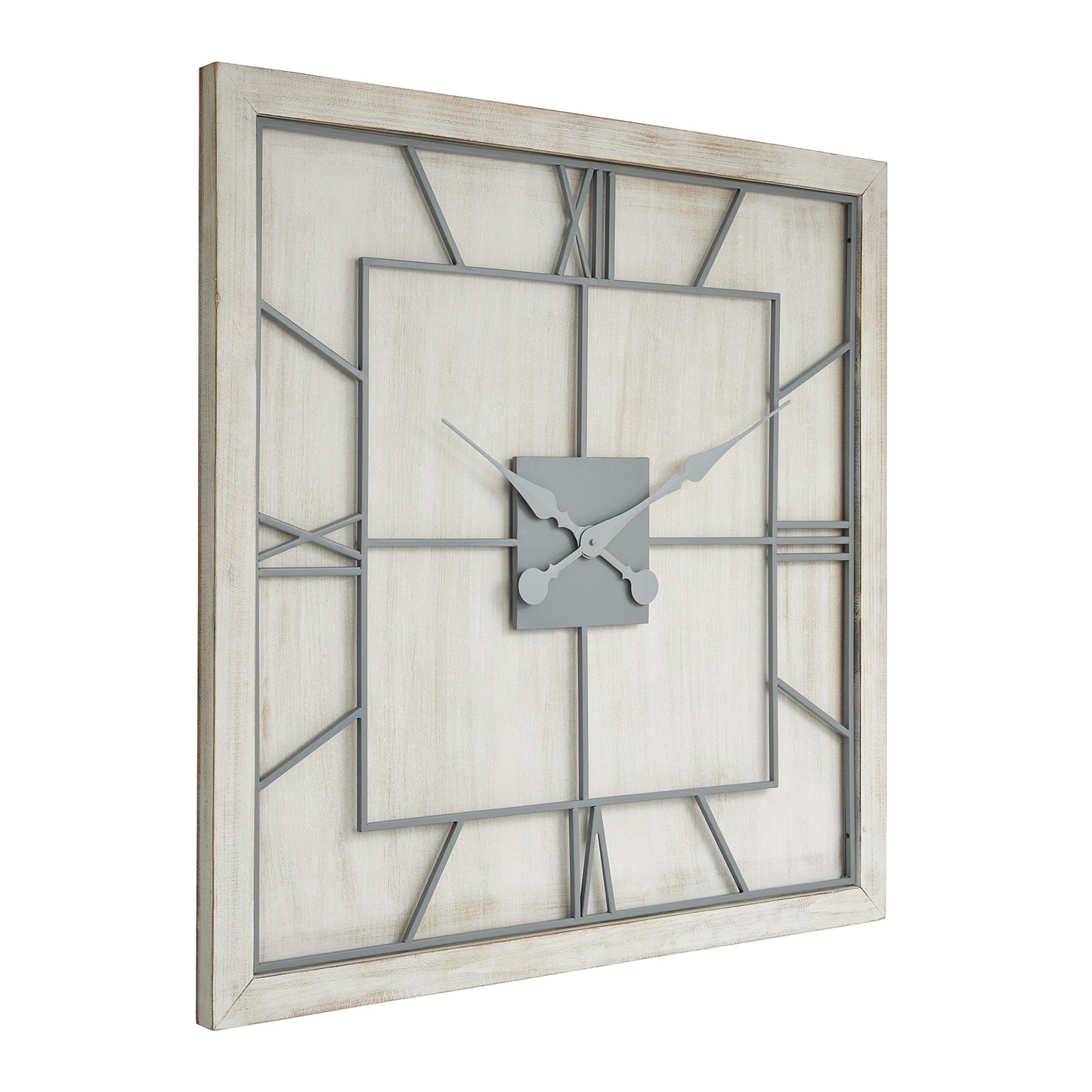 White Square Large Wall Clock