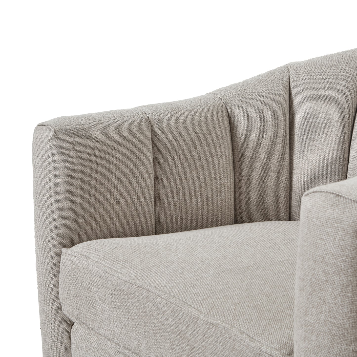 Swivel Chair In Oatmeal Twill