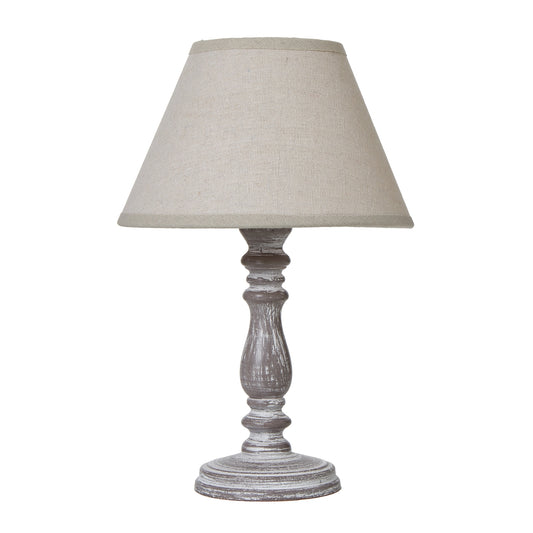 Column Table Lamp With Linen Shade
