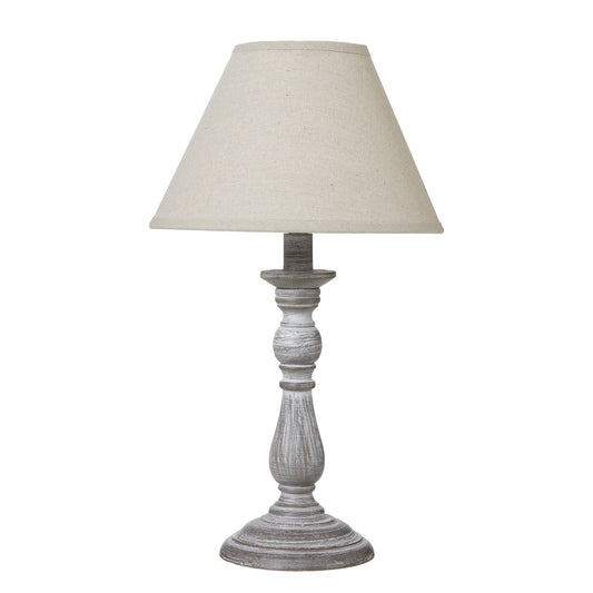 Column Table Lamp With Linen Shade
