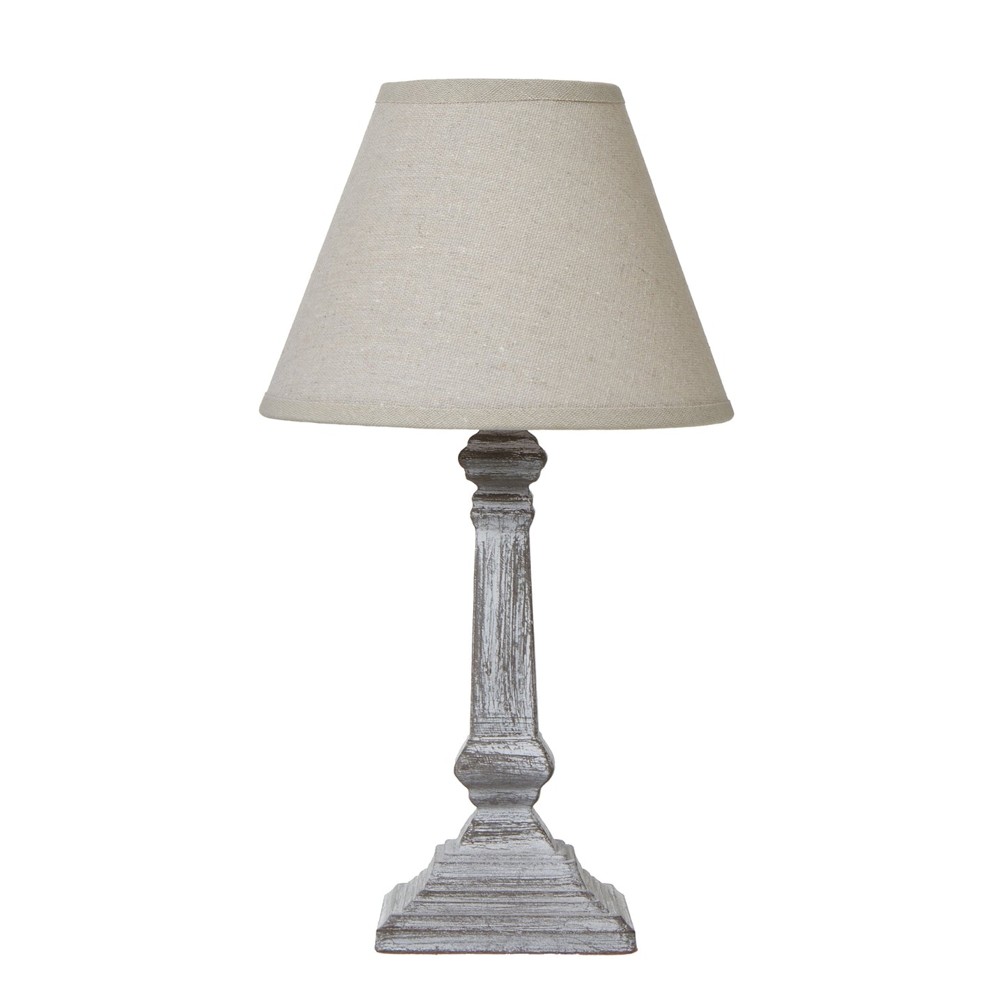 Column Table Lamp With Linen Shade