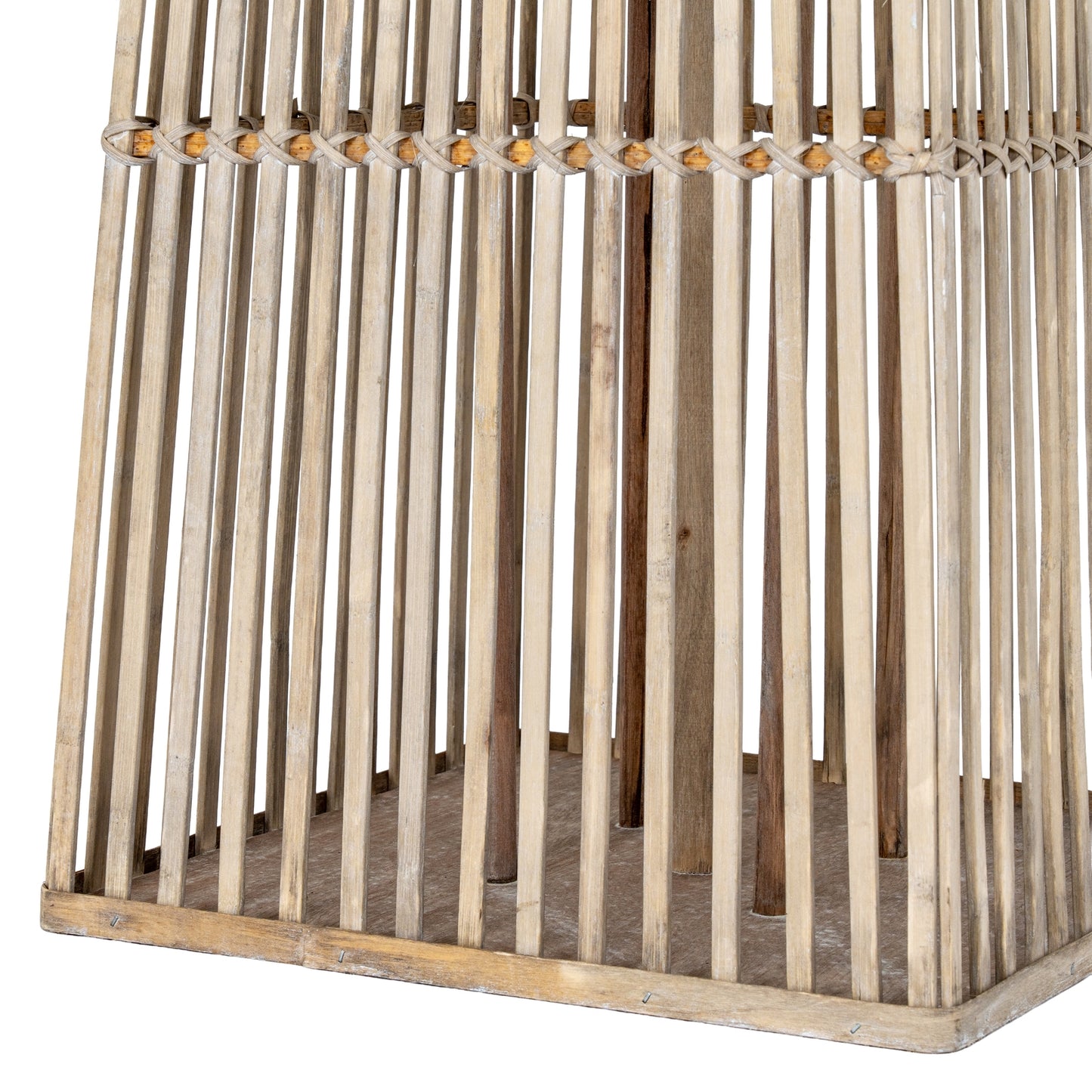 Medium Silo Wicker Lantern With Glass Holder