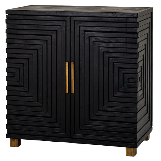 Black 2 Door Side Cupboard